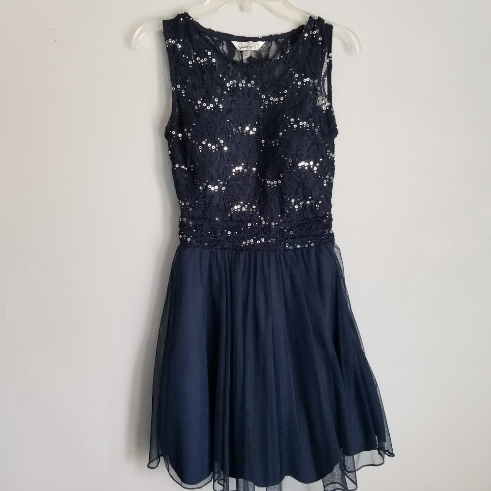 Navy Blue Cocktail Hoco/Formal Dress
